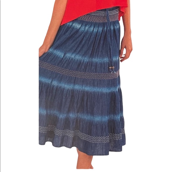 NWT.  Sacred Threads SKIRT/DRESS S/M.   BL/RD 3. - Picture 1 of 4